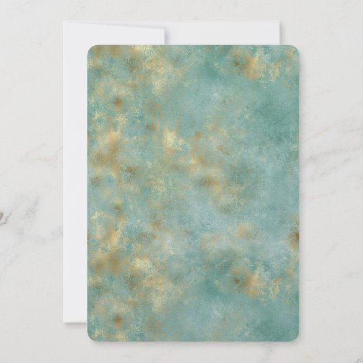 Aqua Mint Gold Kaart (Achterkant)