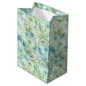 Aqua Mint Goud Marmer Abstract Medium Cadeauzakje (Voorkant Gekanteld)