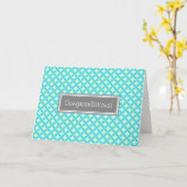 Aqua Mint Pattern Gefeliciteerd met je verwachting Kaart (Gele Bloem)