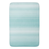 Aqua Mint White Beach Vibes Stripes Badmat (Voorkant Verticaal)