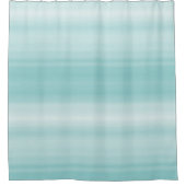 Aqua Mint White Beach Vibes Stripes Douchegordijn (Voorkant)