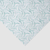 Aqua Mint White Swirls Kerstmis Tissuepapier (Detail)