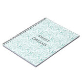 Aqua Mint White Swirls Notitieboek (Linkerzijde)