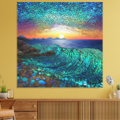 Aqua Mirage Zeegezicht Canvas Afdruk (Insitu (Woonkamer))