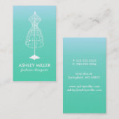 Aqua Mode Designer Dress Form Visitekaartje (Voorkant / Achterkant)