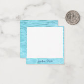 Aqua Modèle Blue Water Nom manuscrit du script (Devant/Arrière en situation)