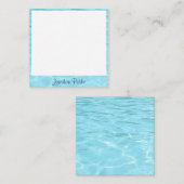 Aqua Modèle Blue Water Nom manuscrit du script (Devant / Derrière)