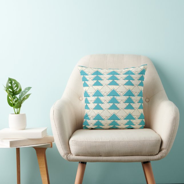 Aqua Modern Arrow-gebergte Pillow Kussen (Stoel)