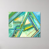 Aqua Modern Art Abstracte kleurrijke canvasprints Canvas Afdruk (Voorkant)