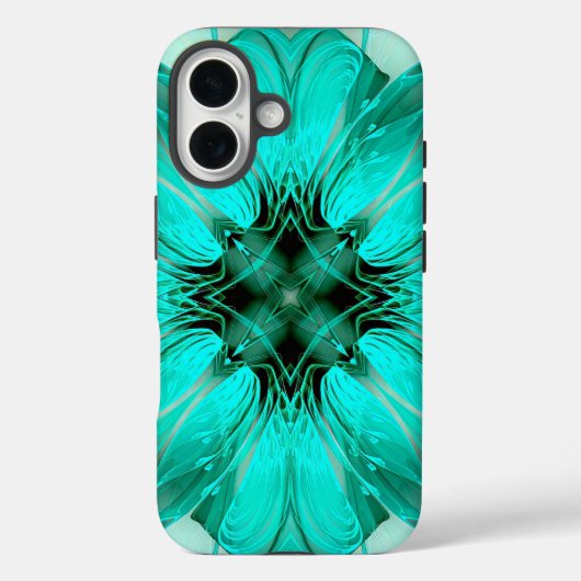 Aqua modern doorzichtig ontwerp telefoonhoes Case-Mate iPhone case (Achterkant)