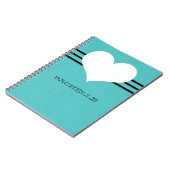 Aqua Modern Heart Carnet (Côté gauche)
