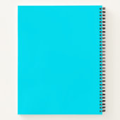 Aqua Modern Personnalisé Élégant Journal Script (Dos)