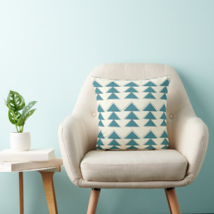 Aqua Modern Pijl Patroon Design Kussen