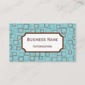 Aqua Modern Squares Visitekaartje (Voorkant)