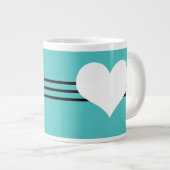 Aqua Moderne Coeur Jumbo Mug (Devant droit)