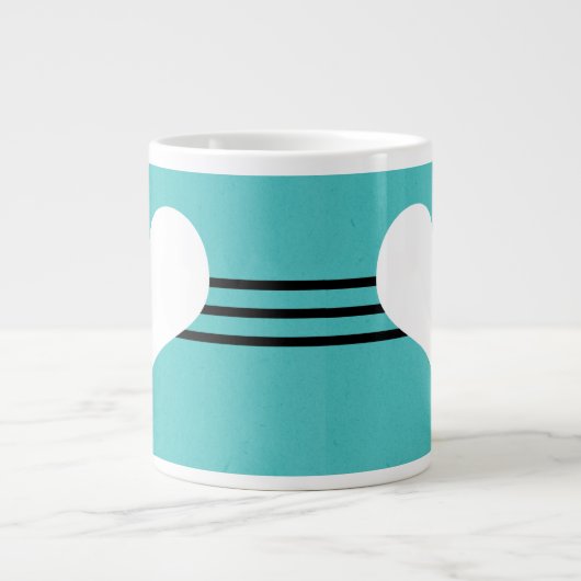 Aqua Moderne Coeur Jumbo Mug (Devant)