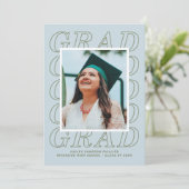 Aqua Moderne de la typographie Grad Carte photo de (Debout devant)