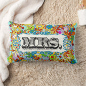 Aqua Moderne Mme Bride Coussin à motifs floraux (Couverture)