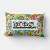 Aqua Moderne Mme Bride Coussin à motifs floraux (Recto)