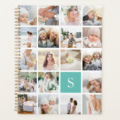 Aqua Monogram Photo Collage (Devant)