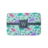 Aqua | Monogram van het Kind van het florenpatroon Badmat (Voorkant)