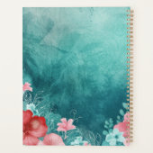 Aqua Monogramme Nom Monogrammé 2025 Planificateur  (Dos)