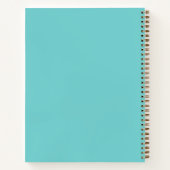 Aqua Monogrammed Art Sketchbook Notitieboek Gift (Achterkant)