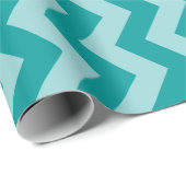 Aqua Moroccan Moods Chevrons Cadeaupapier (Rol Hoek)