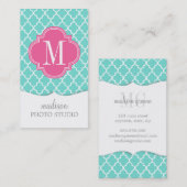 Aqua Moroccan Tiles Lattice Specialized Visitekaartje (Voorkant / Achterkant)