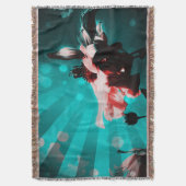 Aqua N Roze zonnebloem - strandwand Deken (Voorkant Verticaal)