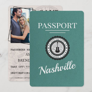Aqua Nashville Passport Bewaar de datum Save The Date