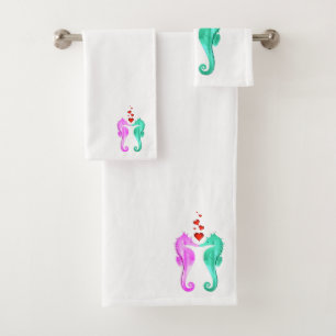 Aqua nautique/rose/baiser hippocampe/bain de coeur