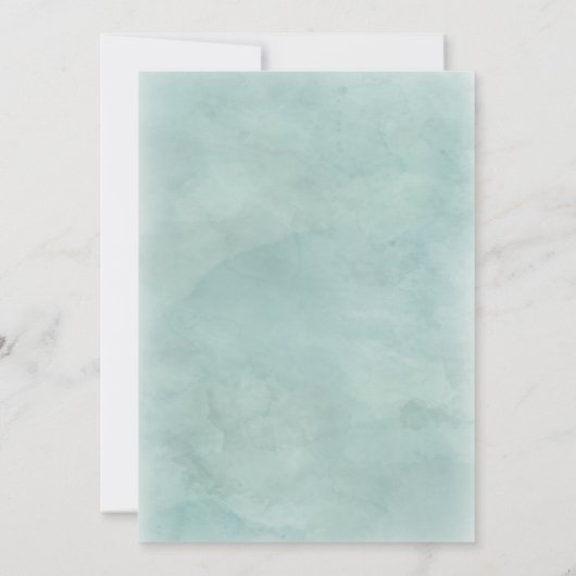 Aqua & Navy Blue vrijgezellenfeest uitnodiging (Achterkant)