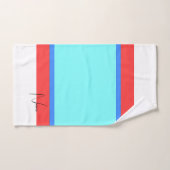 Aqua + Nom Rouge à Large Bande Douche (Serviette à main)