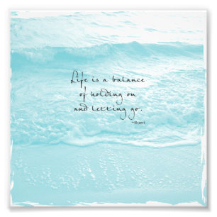 AQUA OCEAAN FOTO MET RUMI QUOTE AFDRUK
