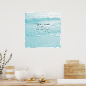 AQUA OCEAAN FOTO MET RUMI QUOTE POSTER (Keuken)