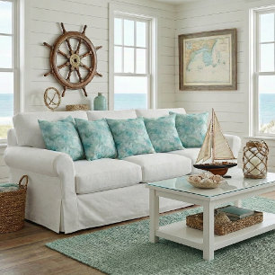 Aqua oceaan kristallen Worpkussen Kussen