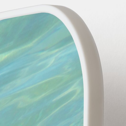 Aqua Ocean Starburst Coastal Vibes Pickleball Paddle (Links Detail)