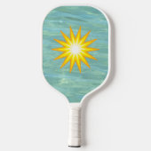 Aqua Ocean Starburst Coastal Vibes Pickleball Paddle (Achterkant)