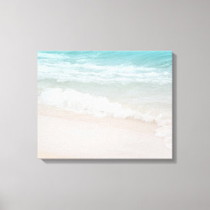 Aqua Ocean Waves in Kauai Canvas Afdruk