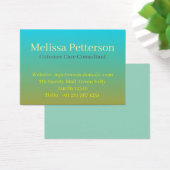 Aqua–Olive Smooth Gradient, Business Cards (Bureau)