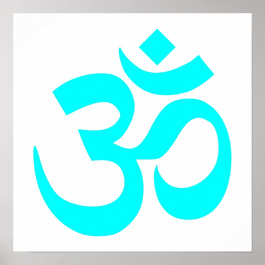 Aqua Om Symbool Poster (Voorkant)