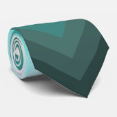 Aqua Ombre Chevron Stropdas (Opgerold)