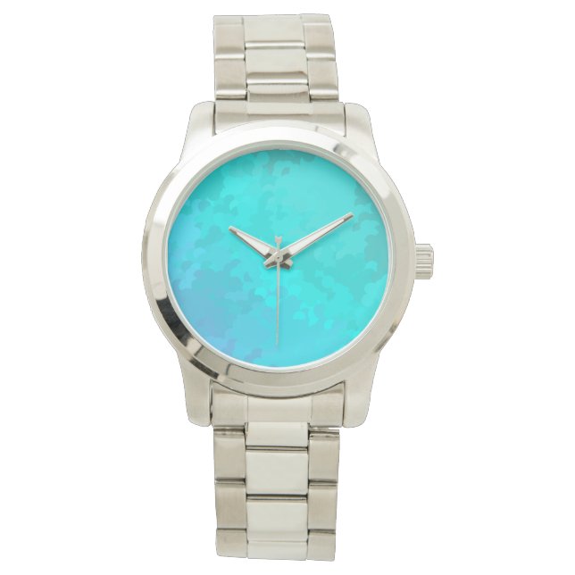 Aqua Ombre Horloge (Voorkant)