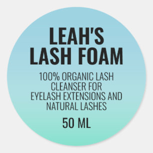 Aqua Ombre Klein Bedrijf Schoonheidsproduct Ronde Sticker