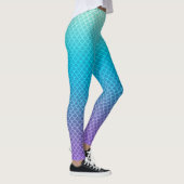 Aqua Ombre Mermaid Pattern Leggings (Rechts)