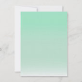 Aqua Ombré Palm Trees Beach Wedding Invitation (Dos)