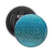 Aqua Ombre Zebra Print Button Flesopener (Voorkant)