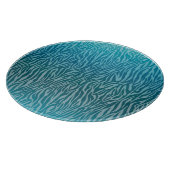 Aqua Ombre Zebra Print Snijplank (Hoek)