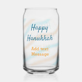 Aqua orange happy Hanoukka ajouter un nom message (Verso)